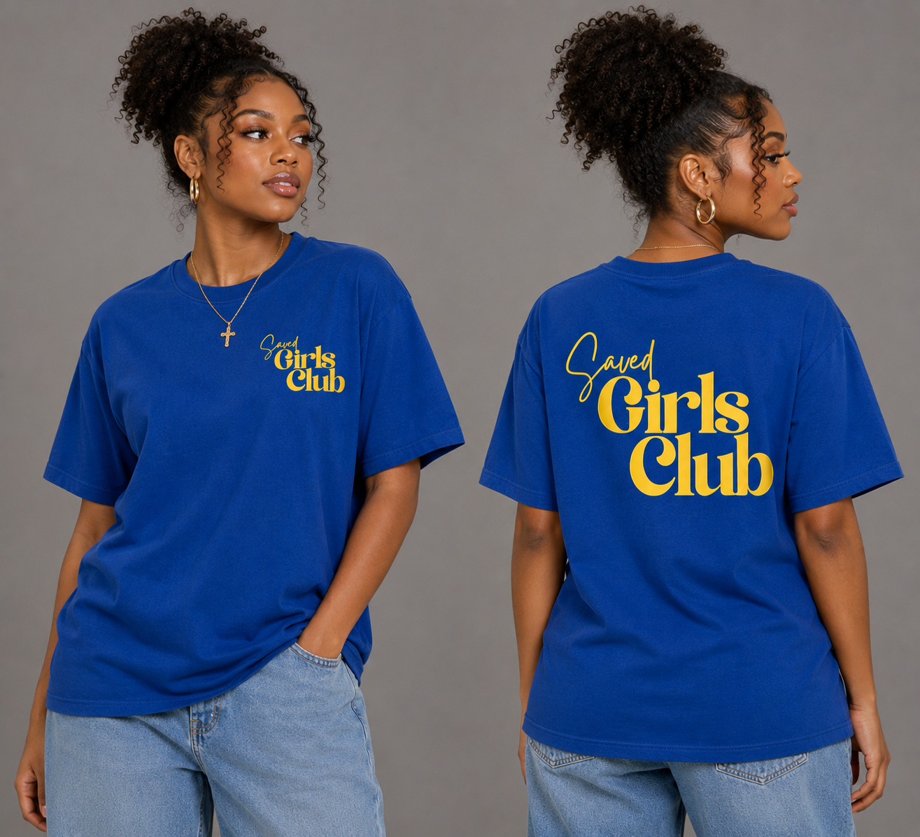 Saved Girls Club Tee - Blue